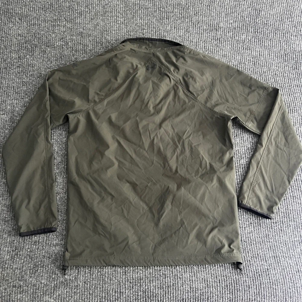 Under Armour Men's Large Storm Golf Windbreaker Olive Green 1/4 Zip Pullover
